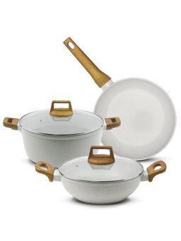 Bergner - Naturally 5 Pcs Non-Stick Cookware Set - Induction Bottom