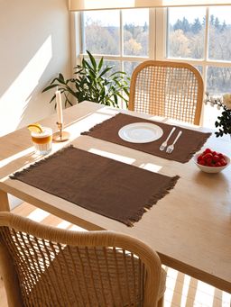 House This - Amodini Placemats In Brown Colour (Pack of 2)