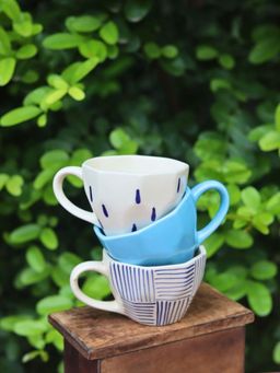 WEAVING HOMES - Sip & Savor Mugs Combo Drinkware Mug 220ml (Pack of 3)