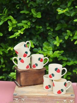 WEAVING HOMES - Berry Bliss Mug Drinkware Mug 250Ml (Pack Of 6)