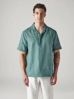 Levi's - Teal Solid/Plain Casual Shirt