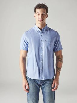 Levi's - Blue Solid/Plain Casual Shirt