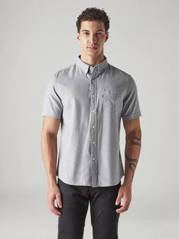 Levi's - Grey Solid/Plain Casual Shirt