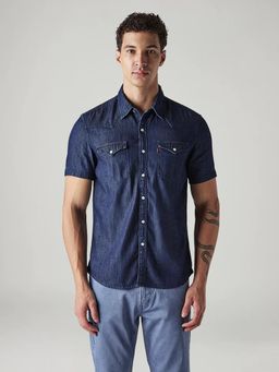Levi's - Blue Solid/Plain Casual Shirt