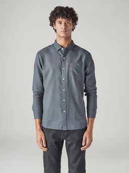 Levi's - Grey Solid/Plain Casual Shirt