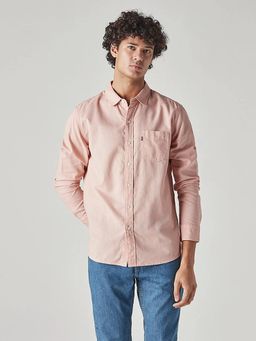 Levi's - Peach Solid/Plain Casual Shirt