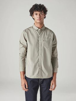 Levi's - Taupe Solid/Plain Casual Shirt