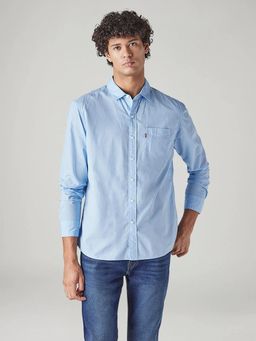 Levi's - Blue Solid/Plain Casual Shirt