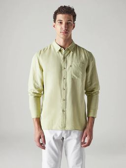 Levi's - Green Solid/Plain Casual Shirt