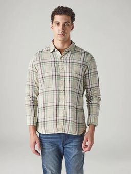 Levi's - Beige Checks Casual Shirt