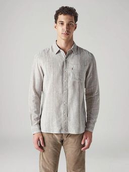 Levi's - Beige Stripes Casual Shirt
