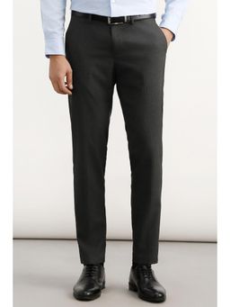 Allen Solly - Grey Textured Formal Trousers
