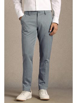 Louis Philippe - Grey Solid/Plain Casual Trousers