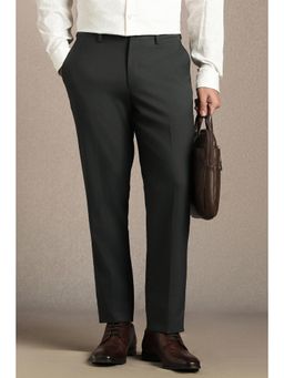 Louis Philippe - Black Solid/Plain Formal Trousers