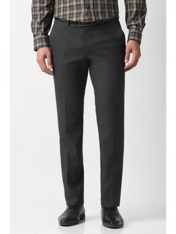Van Heusen - Grey Textured Formal Trousers