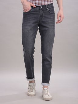 CRIMSOUNE CLUB - Men Cotton Grey Jeans
