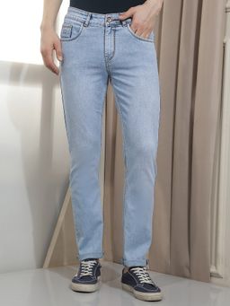 CRIMSOUNE CLUB - Men Cotton Blend Blue Jeans