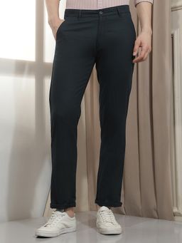 CRIMSOUNE CLUB - Men Navy Blue 100% Cotton Pants