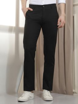 CRIMSOUNE CLUB - Men Black 100% Cotton Pants
