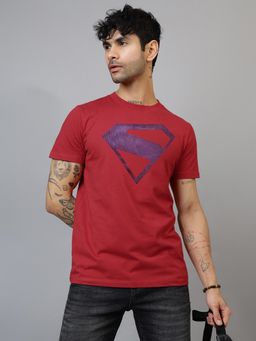 Free Authority - Men Red Graphic Regular Fit T-Shirt