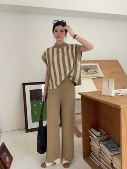 Loveable Creations By Muskan - Brown Akira Knitted Co-Ord Set