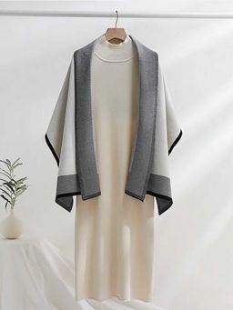 Loveable Creations By Muskan - Off White Ava Statement Dress with Stole