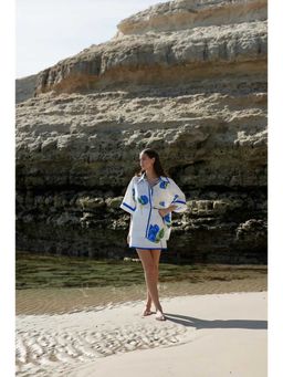 Loveable Creations By Muskan - White Floral Reverie Summer Co-Ord Set