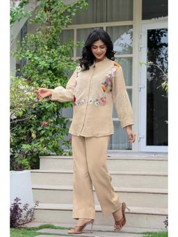 Loveable Creations By Muskan - Beige Garden Grace Co-Ord Set