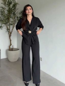 Loveable Creations By Muskan - Black Raven Knot Co-Ord Set