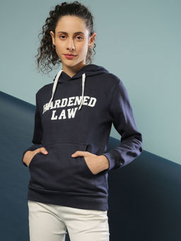 PINACOLADA - Blue Full Sleeve Printed Women Stylish Casual Sweatshirt