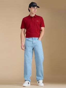 Pepe Jeans - Blue Solid Pure Cotton Tapered Jeans