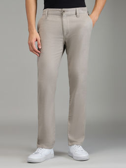 Pepe Jeans - Grey Solid Cotton Regular Trouser