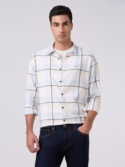 Pepe Jeans - Blue Checks Cotton Regular Shirt