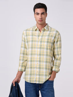 Pepe Jeans - Yellow Checks Cotton Regular Shirt