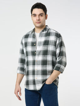 Pepe Jeans - Green Checks Cotton Regular Shirt