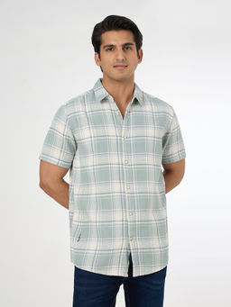 Pepe Jeans - Green Checks Cotton Regular Shirt