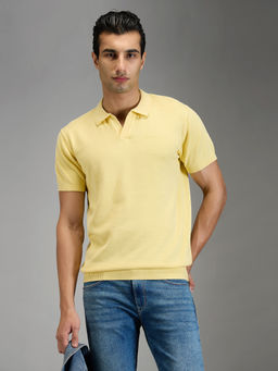 Pepe Jeans - Yellow Solid Pure Cotton Regular Polo T-Shirt