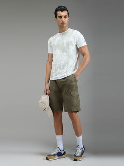Pepe Jeans - Olive Solid Cotton Blend Regular Shorts