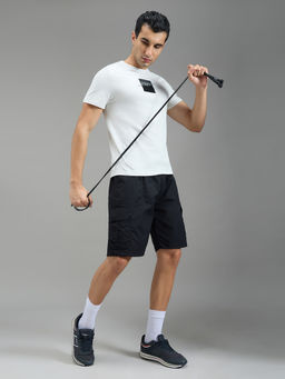 Pepe Jeans - Black Solid Cotton Blend Regular Shorts