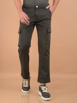 CRIMSOUNE CLUB - Mens Olive Loose Fit Cargo Jeans