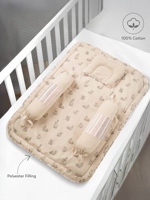 Mi Arcus Mattress Set, Pack of 4 - Mattress, 1 Head Support Pillow, 2 Bolsters