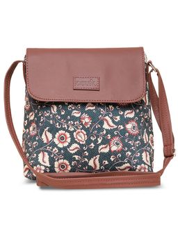 Zouk - Chittoor Blue Kalamkaari Flap Sling Bag Blue
