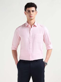 Arrow - Men Pink Checks Manhattan Slim Fit Twill Shirt