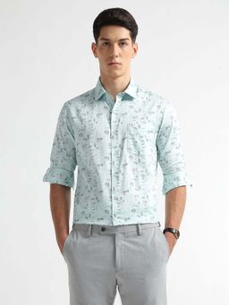 Arrow - Men Green All Over Printed Manhattan Slim Fit Shirt