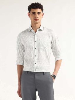 Arrow - Men Grey Geometric Printed Manhattan Slim Fit Shirt