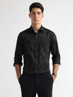 Arrow - Men Black Geometric Printed Manhattan Slim Fit Shirt