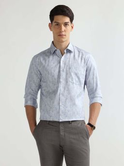 Arrow - Men Blue Printed Manhattan Slim Fit Shirt