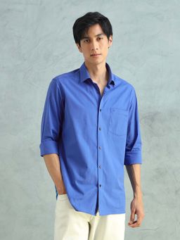 Arrow - Men Blue Solid Slim Fit Shirt