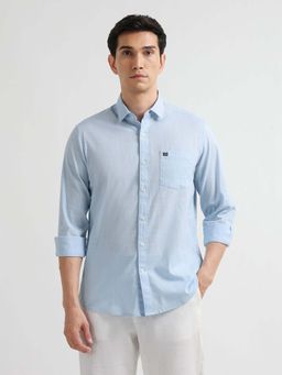 Arrow Sports - Men Blue Slim Fit Textured Shirt