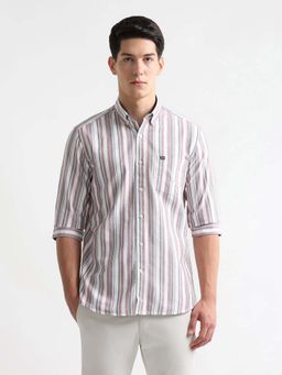Arrow Sports - Men Multi-Color Vertical Striped Oxford Shirt